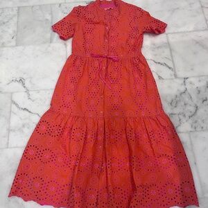 Villagio Eyelet Maxi Dress